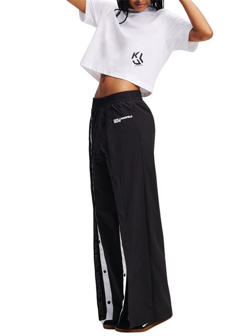 T-shirt donna bianca in cotone Karl Lagerfeld jeans | A2W17076100